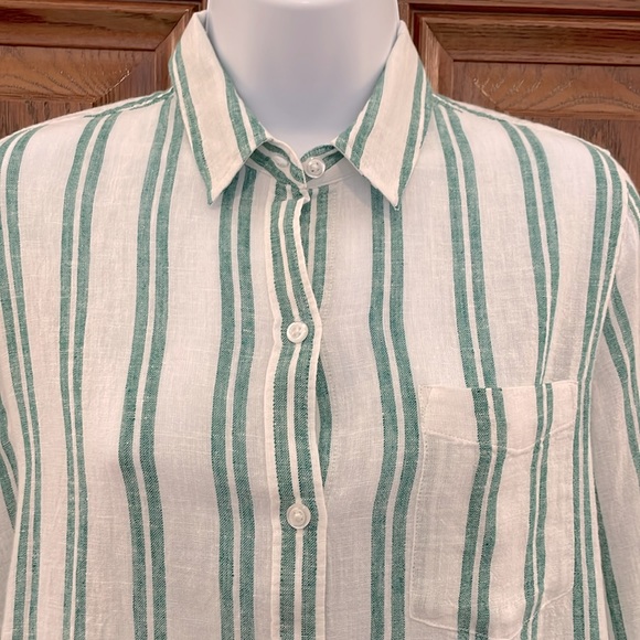 Rails Charli Striped Linen Blend Shirt - Picture 4 of 7